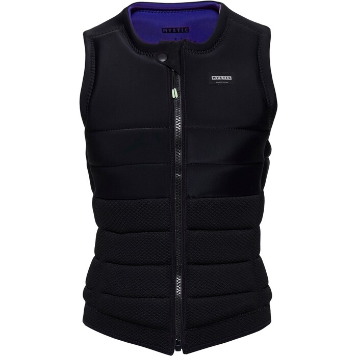 2024 Mystic Womens Zodiac Front Zip Reversible Wake Impact Vest 35005.240152 - Black / Purple